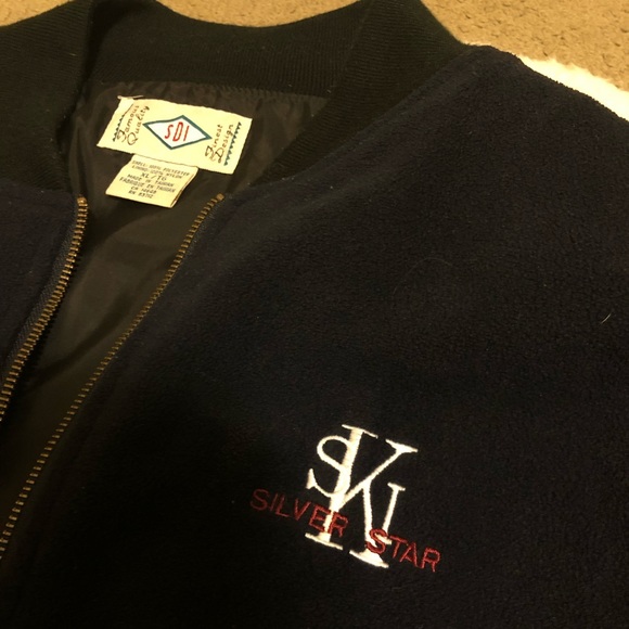 Silver Star Canadian Classic unisex navy blue bomber jacket - Picture 2 of 6